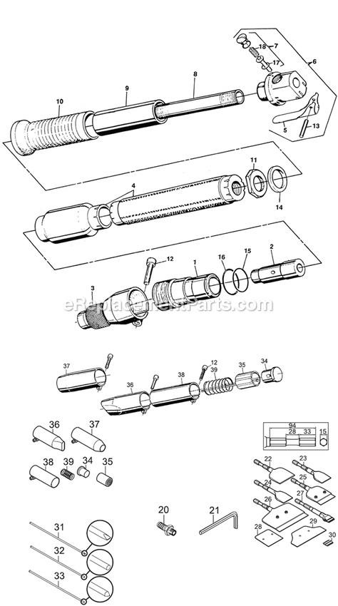Chicago Pneumatic B20-0 Air Scaler Power Tool Section 1 Diagram